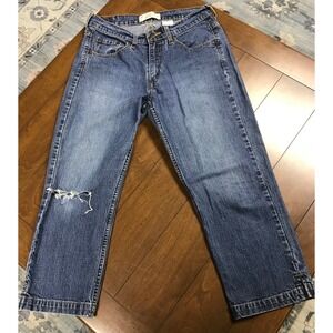 Levi Strauss Signature Stretch Jeans Distressed Blue Wash Womens Misses 10‎